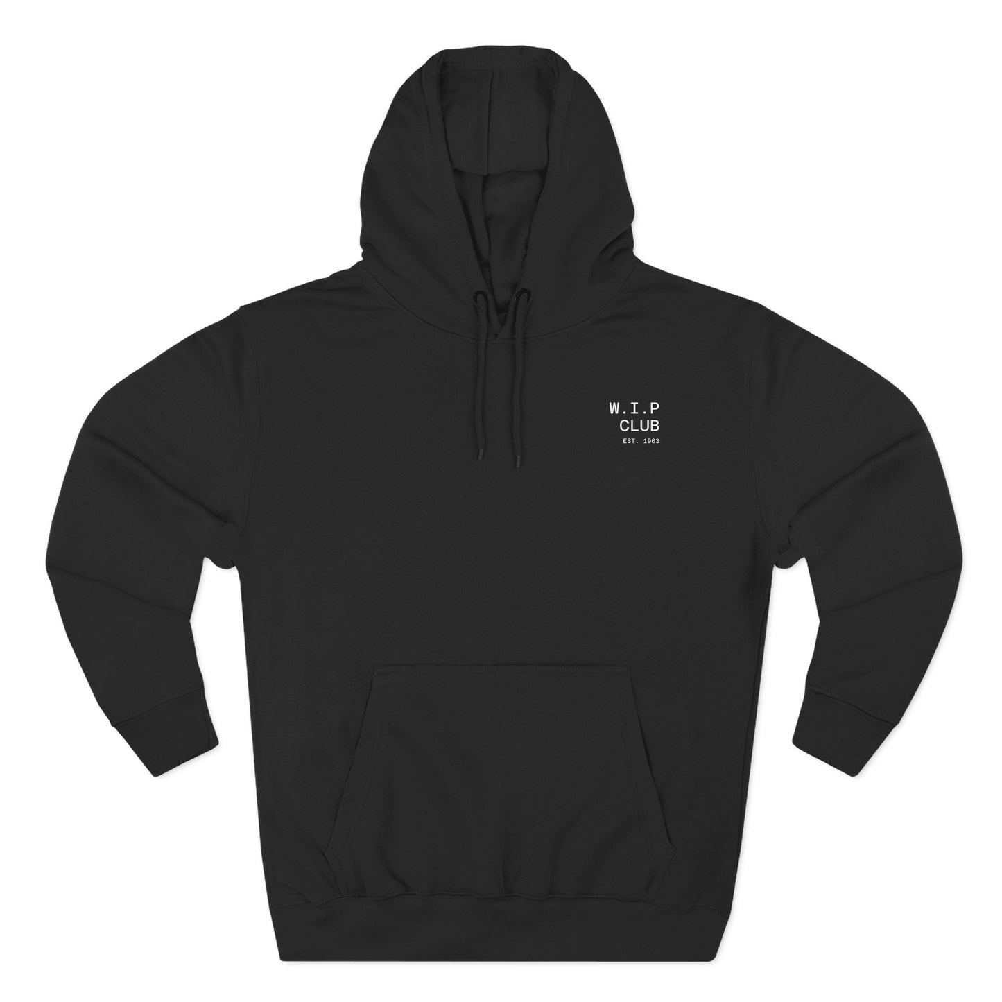 Cozy Fleece Hoodie with 'W.I.P Club' Design, Perfect for Casual Wear, Gift for Creatives, Comfortable and Trendy Sweatshirt