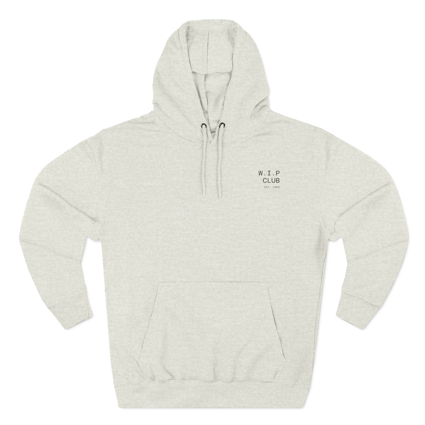 Cozy Fleece Hoodie with 'W.I.P Club' Design, Perfect for Casual Wear, Gift for Creatives, Comfortable and Trendy Sweatshirt