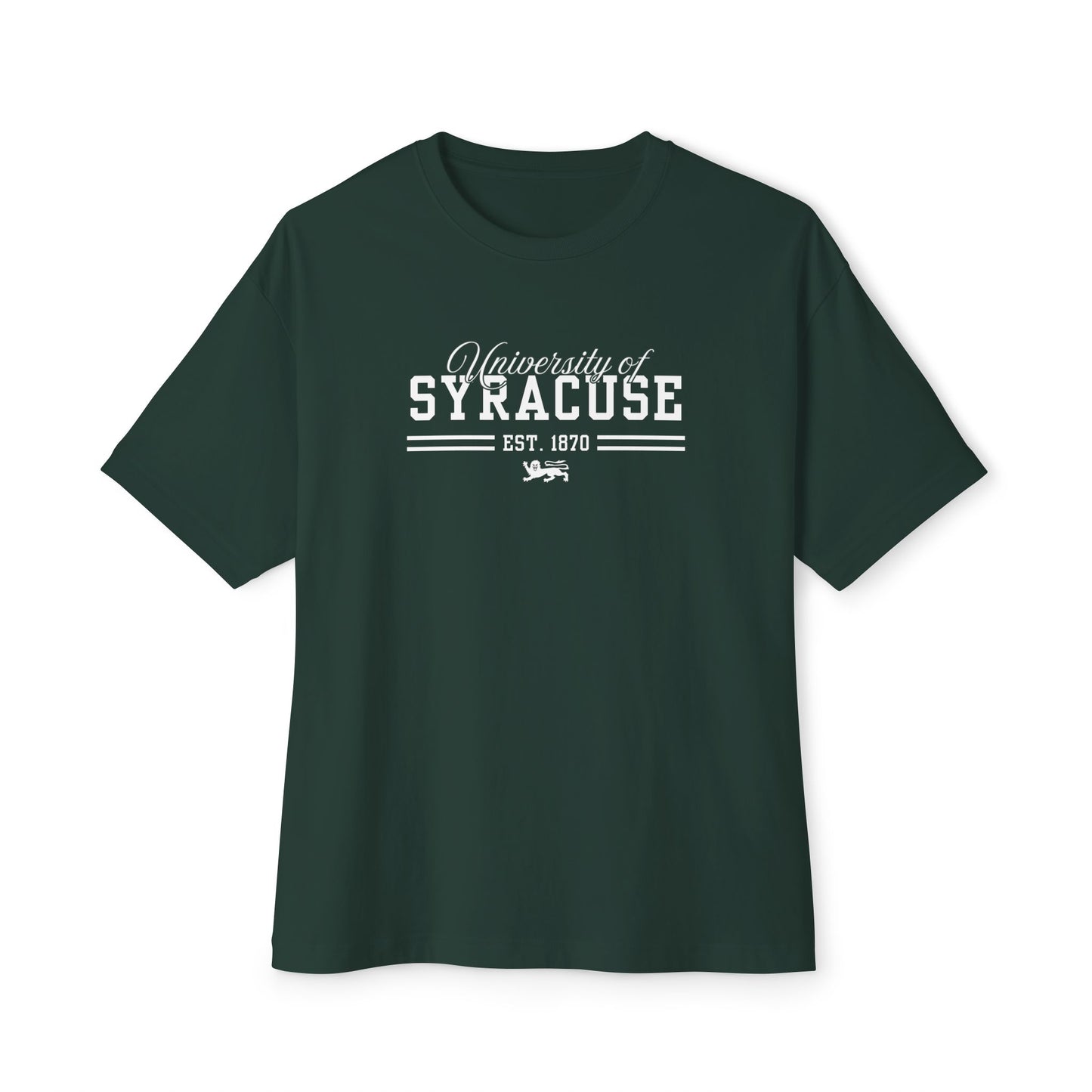 University of Syracuse Unisex Oversized Boxy Tee - Comfort & Style, Casual Wear, College Apparel, Gift for Students, Everyday Essential