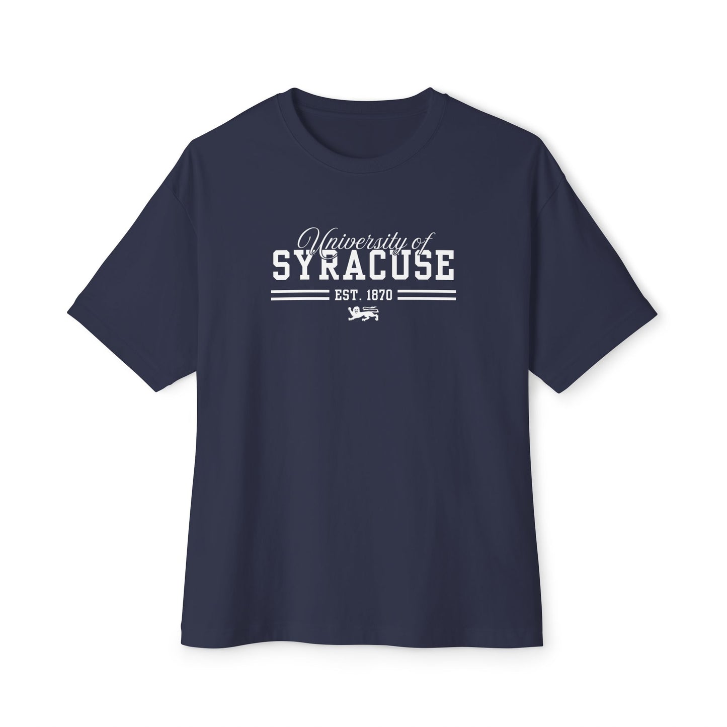 University of Syracuse Unisex Oversized Boxy Tee - Comfort & Style, Casual Wear, College Apparel, Gift for Students, Everyday Essential