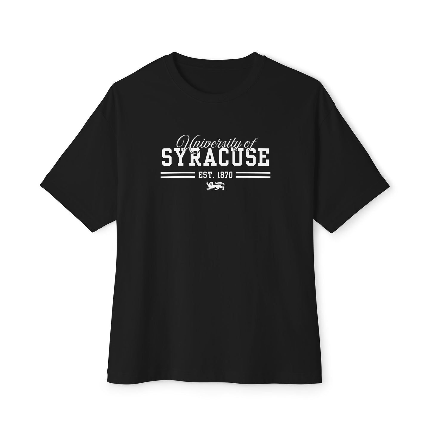 University of Syracuse Unisex Oversized Boxy Tee - Comfort & Style, Casual Wear, College Apparel, Gift for Students, Everyday Essential