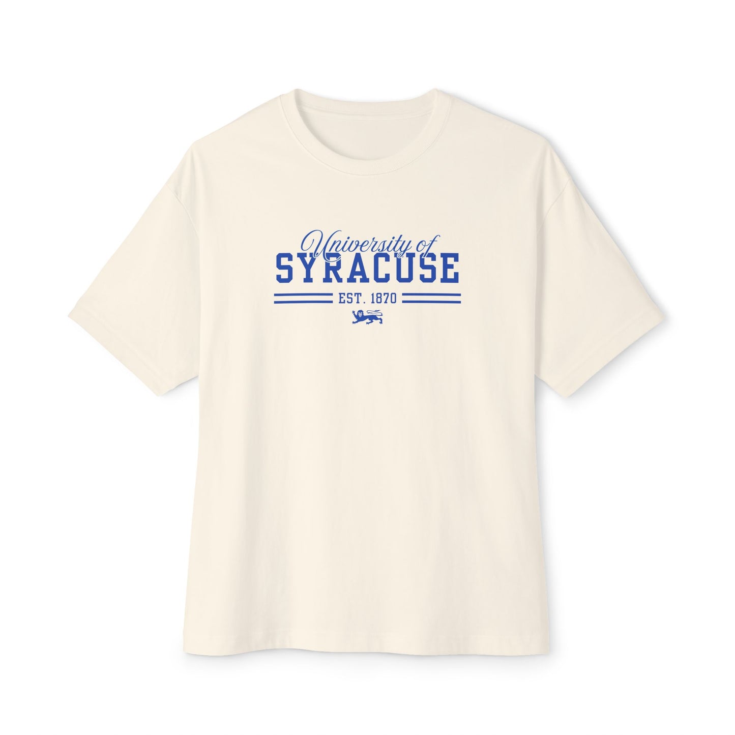 University of Syracuse Unisex Oversized Boxy Tee - Comfort & Style, Casual Wear, College Apparel, Gift for Students, Everyday Essential