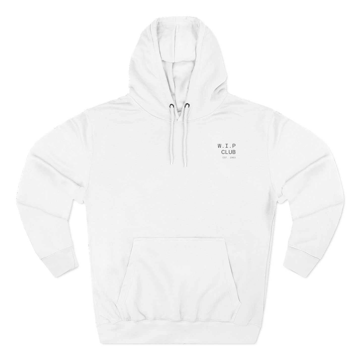 Cozy Fleece Hoodie with 'W.I.P Club' Design, Perfect for Casual Wear, Gift for Creatives, Comfortable and Trendy Sweatshirt