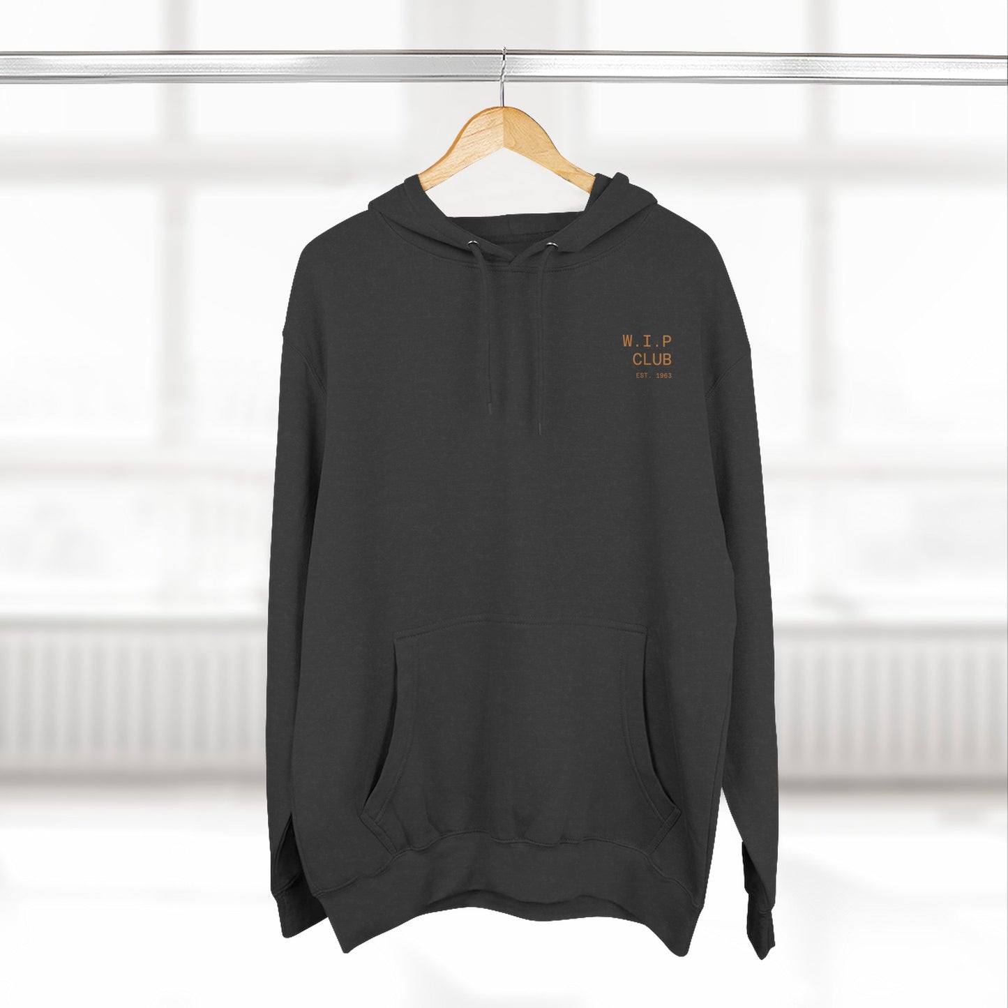 Cozy Fleece Hoodie with 'W.I.P Club' Design, Perfect for Casual Wear, Gift for Creatives, Comfortable and Trendy Sweatshirt