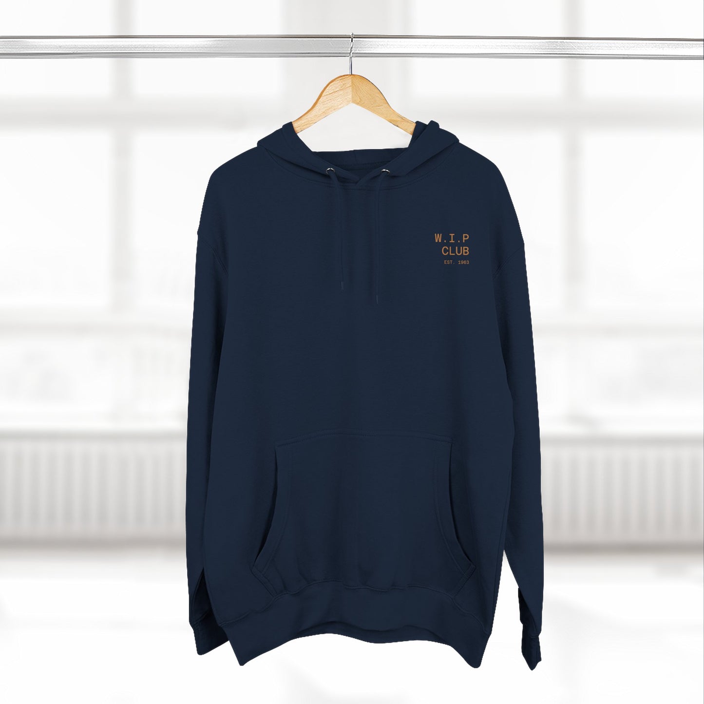 Cozy Fleece Hoodie with 'W.I.P Club' Design, Perfect for Casual Wear, Gift for Creatives, Comfortable and Trendy Sweatshirt