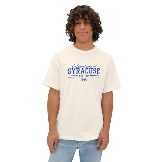 University of Syracuse Unisex Oversized Boxy Tee - Comfort & Style, Casual Wear, College Apparel, Gift for Students, Everyday Essential