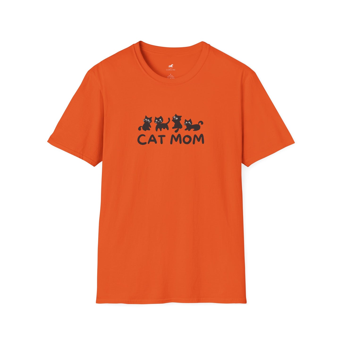 Cat Mom Unisex Softstyle T-Shirt | Cute Cat Lover Tee, Gift for Cat Owners, Perfect for Birthdays, Casual Wear, Animal Lovers